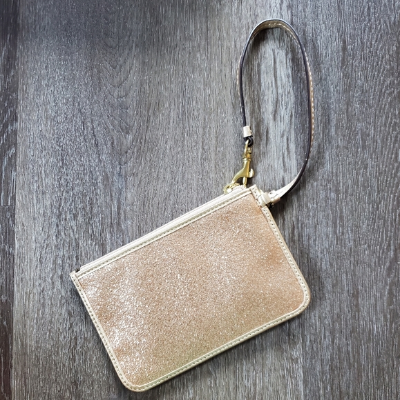 Gold glitter Coach wristlet - Picture 2 of 6
